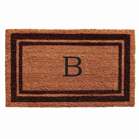 Calloway Mills Monogram Door Mat, Natural, Brown, 24 in W x 36 in L 152982436B